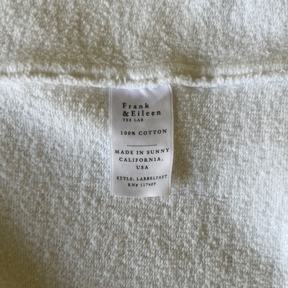 Frank & Eileen BELFAST Sweatshirt Peacoat Triple Fleece White Size M NWOT - Picture 11 of 13